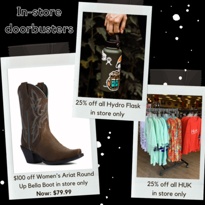 Country boots black outlet friday